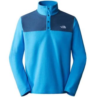 The North Face Mens The North Face TKA Glacier NF0A4AJDSV9 Blue Mock Neck Sweatshirt NCL151