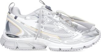 Off-white Grey Contemporary Mesh Upper Sneakers