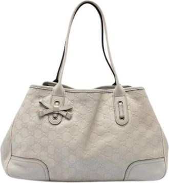 Gucci Pre-owned Princy Tote Bag - Dames - Vintage Shopper - Beige - ONE Size - Leer - Vintage