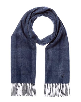 Brooks Brothers Midnight Glen Plaid Wool & Cashmere-Blend Scarf