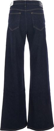 AG - Adriano Goldschmied Womens Wide Leg Jeans Blue Denim Cotton