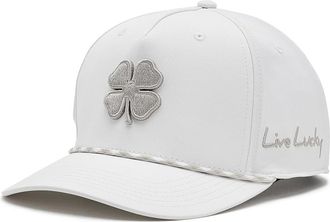 Black Clover Classic Rope 4 Adjustable Hat Baseball Caps White/Silver, Polyester/Spandex