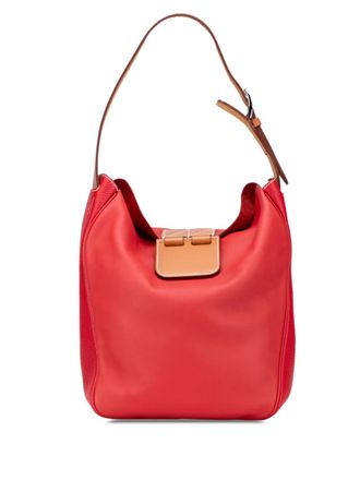 Hermès 2015 Taurillon Clemence and Swift Virevolte 24 shoulder bag - women - Calf Leather - One Size - Red