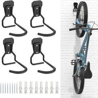 OEM Juego De 4 Ganchos Para Bicicletas, Soportes De Hierro Para Colgar Bicicletas, Robusto Soporte De Pared En Forma De L Para Bicicletas, Pr&aacute;ctico Soport