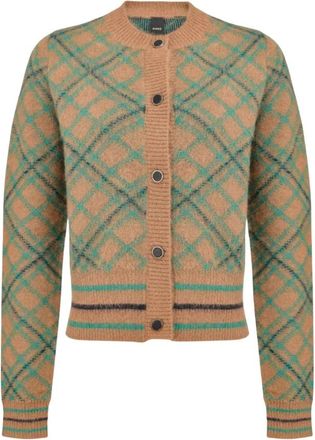 Pinko Jacquard Cardigan in Passito Stijl - Dames - Vesten - Veelkleurig - S - Truien & Vesten