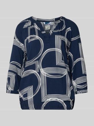 Zabaione Relaxed Fit Bluse aus reiner Viskose Modell Cornelia in Marine, Gr&ouml;&szlig;e XXL