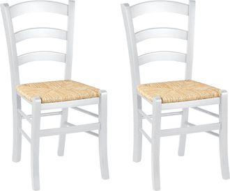 HOME AFFAIRE Esszimmerstuhl »Super Paesana« (Set) 2 Stk.aus Massivholz Buche mit Sitz aus Grasgeflecht