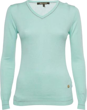 Roberto Cavalli Top con scollo a V - Blu