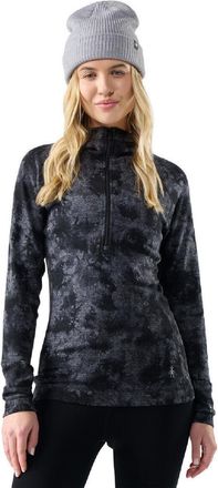 Smartwool Womens Classic Thermal Merino Half-Zip Base Layer Hoodie Black XL