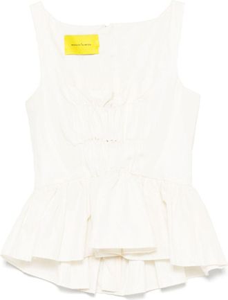 Marques Almeida Wrinkled Top - Womens - Cotton/Metallised Fibres