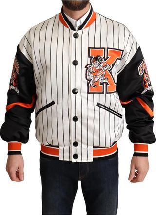 Dolce & Gabbana Multicolor King Logo Bomberjack - Heren - Bomber jackets - Veelkleurig - XL - Polyester - Jassen