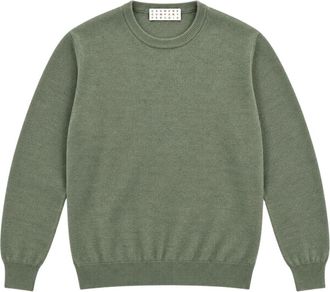 Cashmere Company Girocollo F.12 - Heren - Ronde hals truien - Groen - M - Wol - Truien & Vesten