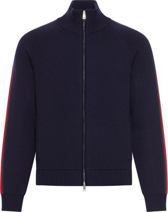 Gucci WOOL JACKET WITH ZIP AND SIDE WEB BAND - Gucci - Man