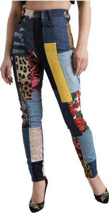 Dolce & Gabbana Grace Skinny Denim Jeans - Dames - Skinny Jeans - Veelkleurig - XS - Denim - Jeans