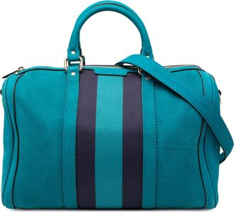 Gucci Turquoise Nubuck Web Joy Satchel
