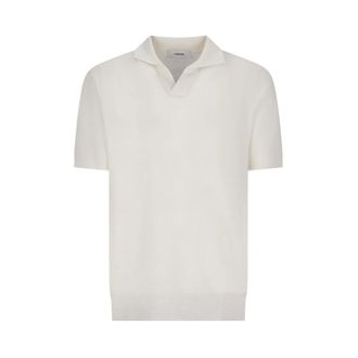 Lardini V-neck Knitwear, male, White, Size: XL V-neck Knitwear