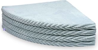 OEM Esterilla Plegable Redonda, Di&aacute;metro 160 Mm, Dise&ntilde;o De Gofre, Color Menta Claro