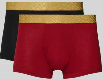 HUGO BOSS Slim Fit Trunks aus reiner Baumwolle im 2er-Pack in Rot, Größe XXL