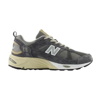 New Balance Synthetic Leather Upper Rubber Sole Sneakers - Heren - Schoenen - Grijs - Maat: 46 1/2 EU Leer