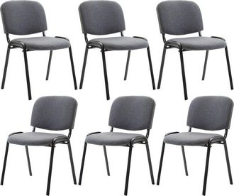 Clp Set 6 Sillas De Conferencia Ken En Tela Gris