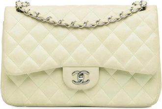 Chanel Pre-owned Quilted Flap Shoulder Bag - Dames - Vintage Schoudertas - Wit - ONE Size - Leer - Vintage