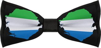 Generic Flag Map of Sierra Leone Mens Pattern Pre-Tied Bow Ties Adjustable Bowties for Parties Business Favors