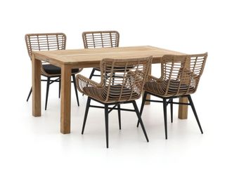Intenso Furniture + 15% kassakorting | Intenso Asti/ROUGH-S 160cm dining tuinset 5-delig
