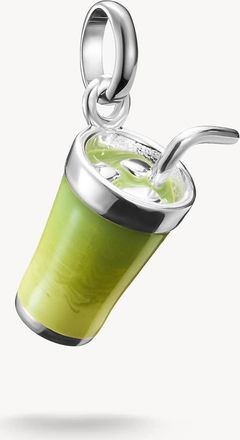 Thomas Sabo charm pendente matcha latte connect in argento verde, argento