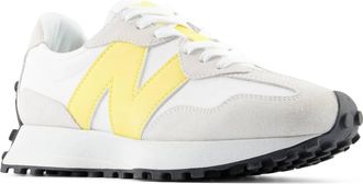 New Balance Womens 327 Trainer Shoe In Yellow/ White