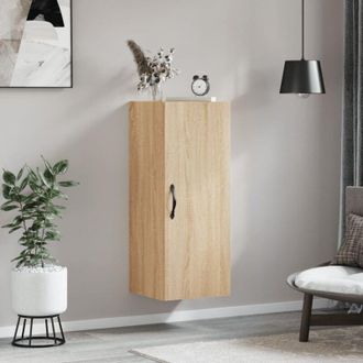 vidaXL Mobile a Parete Rovere Sonoma 34,5x34x90 cm Legno Multistrato - Vidaxl
