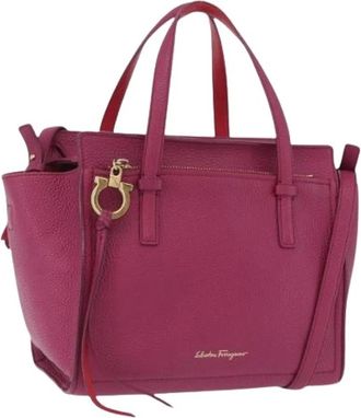 Ferragamo Pre-owned Tote Bag - Dames - Vintage Shopper - Roze - ONE Size - Leer - Vintage