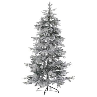 Beliani Beliani - Rbol De Navidad Artificial Blanco Nieve Sint&eacute;tica 210 Cm Ramas Con Bisagras Festividad Tomichi