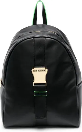 Love Moschino logo-buckle backpack - women - Polyurethane - OS - Black