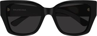 Balenciaga Bb 0474S Zonnebril - unisex - Zonnebrillen - Zwart - 55 MM - Accessoires
