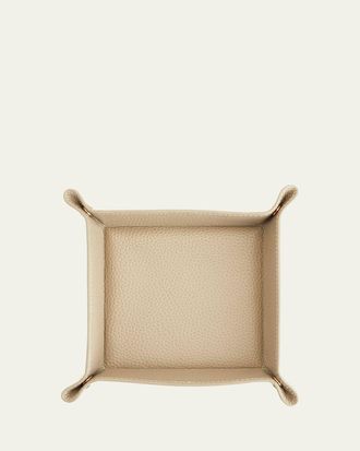 Royce Leather Monogrammed Leather Catchall Valet Tray