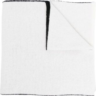 Alberta Ferretti logo-print scarf - women - Cashmere/Virgin Wool - One Size - White