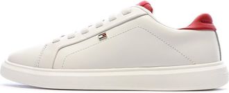 Tommy Hilfiger Womens White/Red Sneakers Icon, beige, 42 EU