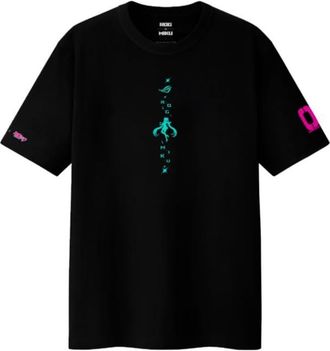 Asus ROG II Hatsune Miku Edition T-Shirt Black Unisex Collectors Edition Gaming T-Shirt, Black with Blue Accents Hatsune Miku, L