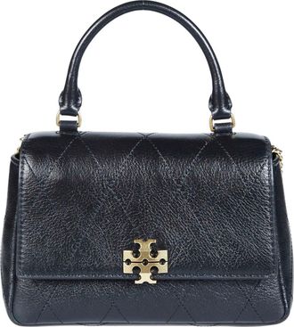 Tory Burch Tassen, Dames, Zwart, ONE Size, Leer, Charlie Quilted Top Handle Chain Wallet
