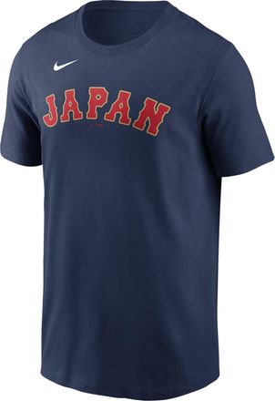 Nike Yoshinobu Yamamoto Japan National Baseball Team 2026 World Baseball Classic Nike Mens T-Shirt in Blue | N19944BW3J-CZA