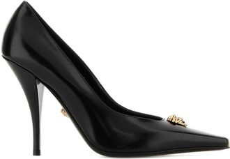 Versace Pointed Toe Leather Pump