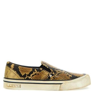 Bally Leory-P Snakeskin-Effect Sneakers, Brand Size 42 ( US Size 9 )