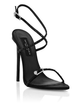 Philipp Plein Crossing High Heels Sandals 12 Strass Women in Black at Nordstrom, Size 37