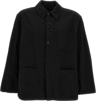 Kaptain Sunshine Boxy Cut Cotton-Linen Blend Workwear Jacket