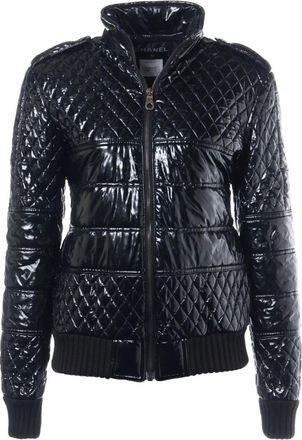Chanel 2011 quilting padded jacket - Zwart