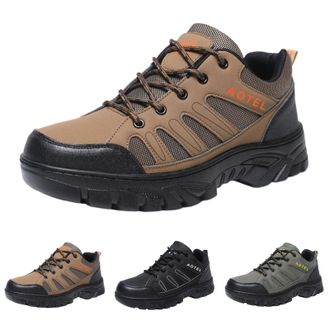 Generic Work Boots for Men Comfortable Lightweight Shoes Casual Safety Boots Slip-Resistant Sole Protective Waterproof Hiking Boot Industrial Construction Wor