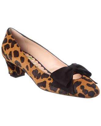Valentino Bowow 45 Haircalf & Leather Pump