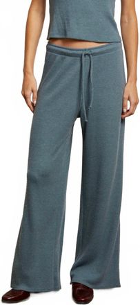 perfectwhitetee Maddie Waffle Drawstring Pants In Slate