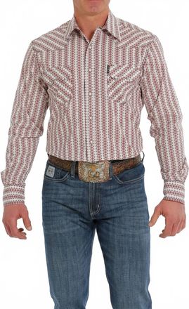 Cinch Modern Fit Long Sleeve Shirt In White
