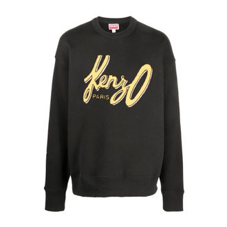 Kenzo Hoodies & sweatvesten, Heren, Zwart, M, Katoen, Archive Logo Sweatshirt